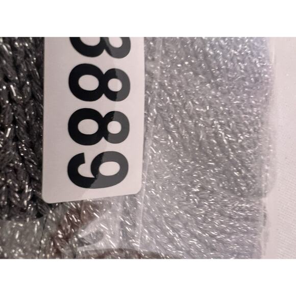 J Crew Oralie Sweater Women Small Silver Metallic V-Neck Cardigan Varsity Knit - Picture 8 of 8